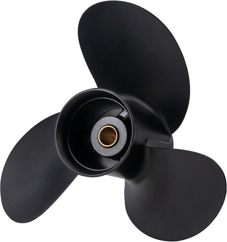مروحة قارب خارجية من الألومنيوم مقاس 8.9 × 9.5 لمحركات Tohatsu & Mercury 8-9.9HP، 12 سنًا، 3B2B64519-1، متوافقة مع Tohatsu & Mercury 8HP 9.9HP، RH in Kuwait