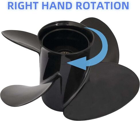 48-8M8026590 13 X 17 Pitch 4 Blade RH 15 Spline Tooth Outboard Boat Propeller Replacement for Mercury 40-140 HP Aluminum Prop with Hub Kit in Saudi Arabia