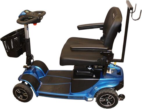 Universal Walker Holder for Mobility Scooters – Fits Pride & Golden Technologies with 1"×1" Rear Receiver, Large Heavy-Duty Powder-Coated Hooks (No Straps), Fits Most Folding Walkers, Made in USA in Saudi Arabia