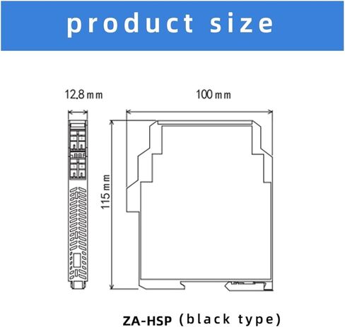 ZA-GHS 1-Input 1-Output photoelectric Isolation Technology Signal Isolator(4-20mA Input,0-5V Output) in Kuwait