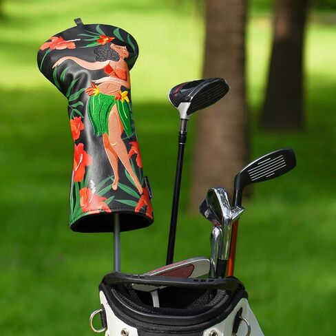 Craftsman Golf Club Head Cover Driver Head Cover Golf Headcover for Driver Hawaii Style Leather Driver Headcover Fits 460cc Club in Saudi Arabia