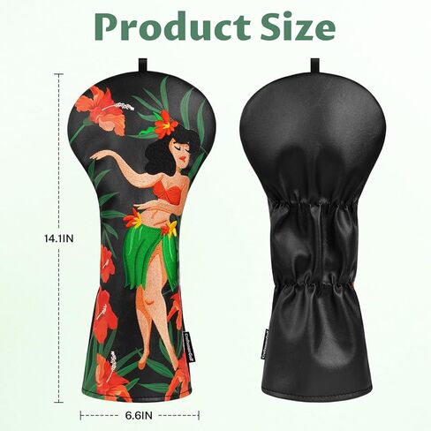 Craftsman Golf Club Head Cover Driver Head Cover Golf Headcover for Driver Hawaii Style Leather Driver Headcover Fits 460cc Club in Saudi Arabia