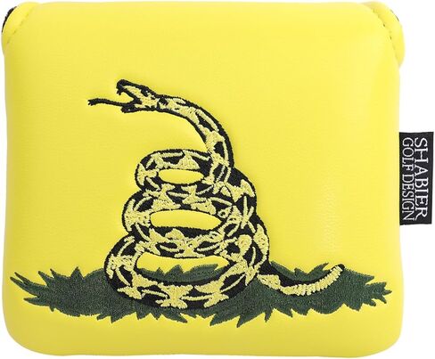 SHABIER Yellow Golf Large Mallet Headcover with Snake Design for Golf Putter Club in Saudi Arabia