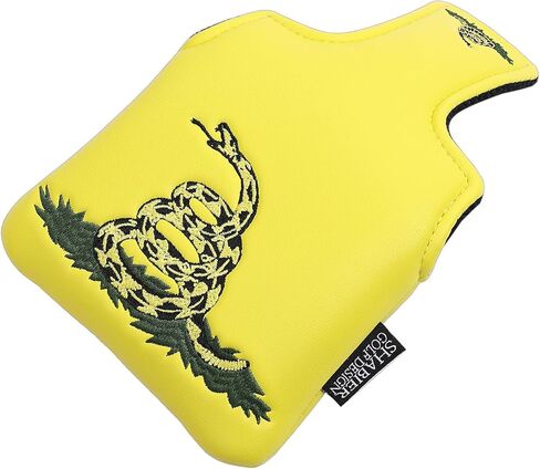 SHABIER Yellow Golf Large Mallet Headcover with Snake Design for Golf Putter Club in Saudi Arabia