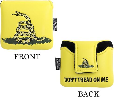 SHABIER Yellow Golf Large Mallet Headcover with Snake Design for Golf Putter Club in Saudi Arabia