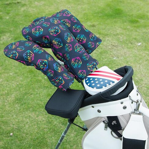 Golf Club Head Covers 3pcs Golf headcovers Set for Driver Fairway hybrids in Saudi Arabia