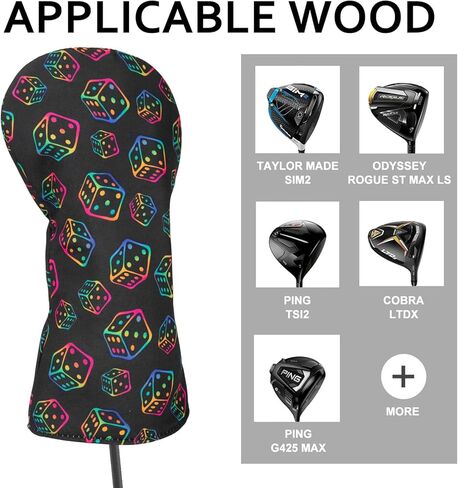 Golf Club Head Covers 3pcs Golf headcovers Set for Driver Fairway hybrids in Saudi Arabia
