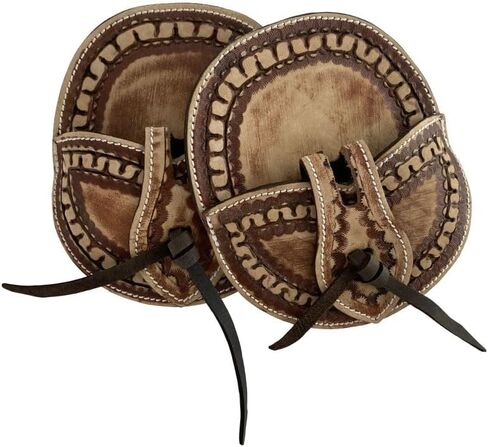 Showman Pocket Style Tooled Leather Cinch Buckle Guards in Saudi Arabia