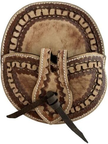 Showman Pocket Style Tooled Leather Cinch Buckle Guards in Saudi Arabia