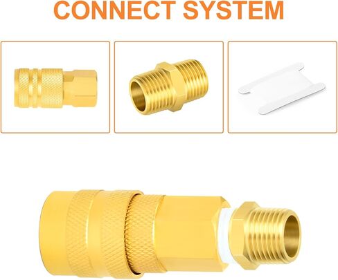 GASHER 20PCS Brass Hex Nipple, 1/4-Inch Male Pipe x 1/4-Inch Male Pipe Fitting in Saudi Arabia