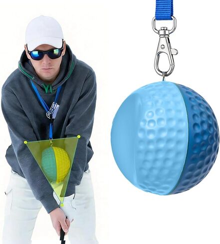 THEMARS Golf Training Aid Ball - Soft PU Foam Swing Trainer for Forearm Connection & Posture Correction | Fix Chicken Wing, Slicing & Scooping with Adjustable Lanyard, Golf Practice Equipment in Saudi Arabia