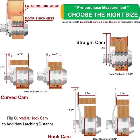 2 Pcs Toolbox Locks with Keys, 5/8" Tubular Cam Lock Keyed Alike, Hook Cam Tool Box Lock Secure Your Toolbox Mailbox Drawer Cabinet Locks, Zinc Alloy in Kuwait