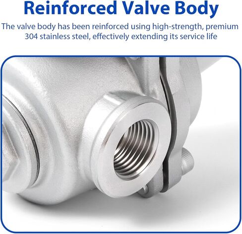 صمام منظم ضغط المياه Kodilin مع مقياس، منظم ضغط المياه RV قابل للتعديل 1/2 بوصة NPT، صمام تخفيض ضغط المياه من الفولاذ المقاوم للصدأ 304 للحديقة والمنزل والاستخدام الصناعي in Kuwait