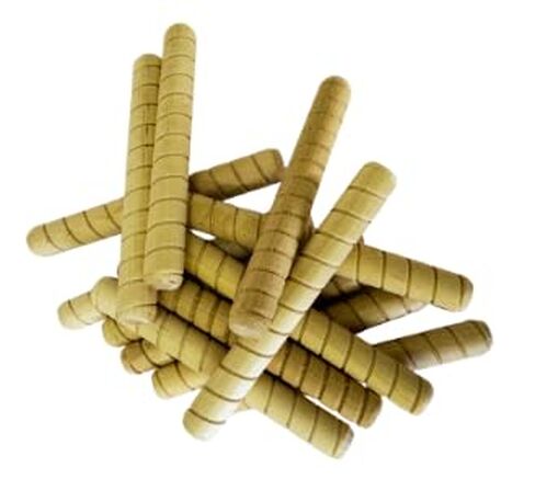 Wooden Dowel Pins, Spiral Grooved, Natural Unfinished, 3/8 x 4 Inch, for Woodworking, Furniture, Crafts (12) in Saudi Arabia
