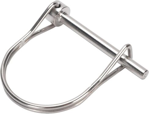 2 Pack Safety Coupler Pin, Full Marine Grade 316 Stainless Steel Heavy Duty Shaft Locking Pin, with Wire Loop for Table Saws Lawn Care Gardening Trucks Boats Trailers (6.3x50mm/0.25x1.97in) in Saudi Arabia