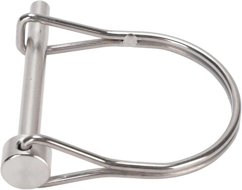2 Pack Safety Coupler Pin, Full Marine Grade 316 Stainless Steel Heavy Duty Shaft Locking Pin, with Wire Loop for Table Saws Lawn Care Gardening Trucks Boats Trailers (6.3x50mm/0.25x1.97in) in Saudi Arabia