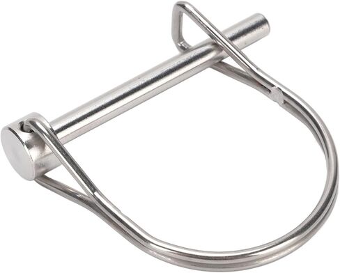 2 Pack Safety Coupler Pin, Full Marine Grade 316 Stainless Steel Heavy Duty Shaft Locking Pin, with Wire Loop for Table Saws Lawn Care Gardening Trucks Boats Trailers (6.3x50mm/0.25x1.97in) in Saudi Arabia