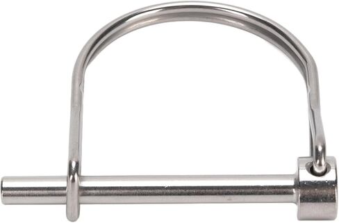 2 Pack Safety Coupler Pin, Full Marine Grade 316 Stainless Steel Heavy Duty Shaft Locking Pin, with Wire Loop for Table Saws Lawn Care Gardening Trucks Boats Trailers (6.3x50mm/0.25x1.97in) in Saudi Arabia