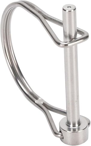 2 Pack Safety Coupler Pin, Full Marine Grade 316 Stainless Steel Heavy Duty Shaft Locking Pin, with Wire Loop for Table Saws Lawn Care Gardening Trucks Boats Trailers (6.3x50mm/0.25x1.97in) in Saudi Arabia