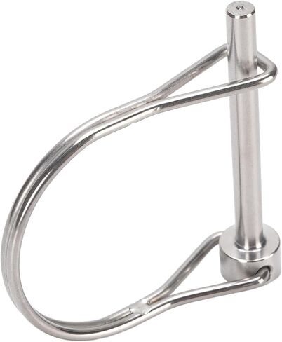 2 Pack Safety Coupler Pin, Full Marine Grade 316 Stainless Steel Heavy Duty Shaft Locking Pin, with Wire Loop for Table Saws Lawn Care Gardening Trucks Boats Trailers (6.3x50mm/0.25x1.97in) in Saudi Arabia