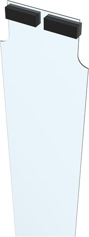 4 قطع Awoco مقاس 5-7/8 بوصة عرض × 84-1/4 بوصة ارتفاع شريط فينيل قابل للانزلاق وستائر التحكم في المناخ بشريط كاسون، معتمدة من NSF، صنع في الولايات المتحدة الأمريكية in Kuwait