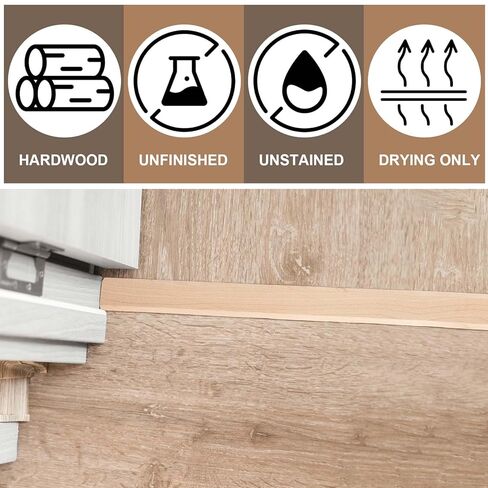 CroBlissful 2 Pack Hardwood Threshold 36" Length 2-1/2" Wide x 3/8" Thick Fit for 5/16" High Door Transition Strip Solid Wooden Threshold Stripping Replacement in Saudi Arabia