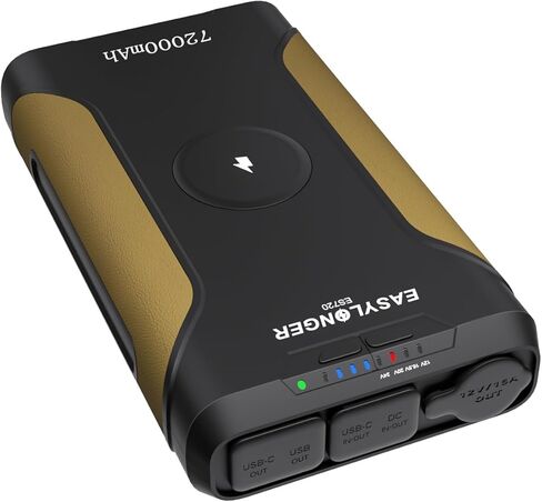 EASYLONGER ES720 CPAP Battery Backup, 266.4Wh Portable Power Supply for ResMed AirSense 10/11, AirCurve 10/11, AirMini, Philips DreamStation 1/2, Emergency CPAP Battery for Outdoor Camping in Kuwait