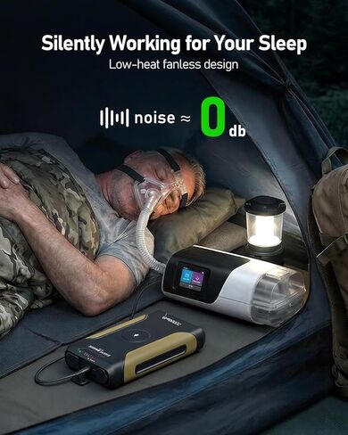 EASYLONGER ES720 CPAP Battery Backup, 266.4Wh Portable Power Supply for ResMed AirSense 10/11, AirCurve 10/11, AirMini, Philips DreamStation 1/2, Emergency CPAP Battery for Outdoor Camping in Kuwait