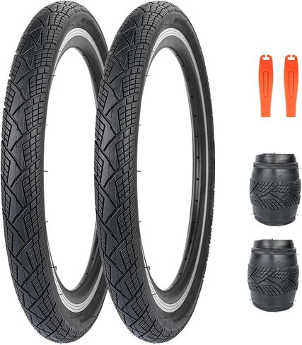 2 Pack 20/24/26x1.75 Mountain Bike Tires, 20/24/26" Road Bike Tires with Schrader Valve Compatible with 20/24/26 x 1.50/1.75"/1.90"/1.95" Cruiser/Tricycles/Wheelchair/Off-Road Bike Low Resistance in Saudi Arabia