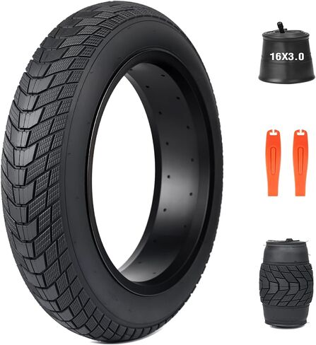 MEGHNA Fat Bike Tire 16/20/24/26 inch Electric Bike Tire Fat Tire 16/20/24/26 x 3.0 inch Heavy Duty Knobby Anti-Slip Foldable Replacement All Terrain Tire for E-Bike Snow Bike Fat Bike in Saudi Arabia