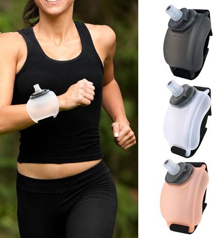 Sport Wrist Water Bottle Adjusted and Wearable Hands Frees Silicone Water Bottle for Running Cycling Climbing Outdoor in Kuwait