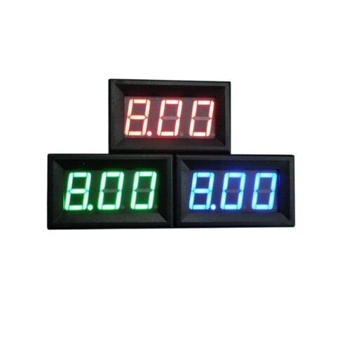 1pc YB27 Two Line LED Digital Voltmeter 2.5V 2.8V to 30V 150V Solar Voltage Meter Display 5V 12V 24V Motorcycle Car Volt Gauge 3V(White Cover-Green,DC 2.50-30V) in Saudi Arabia