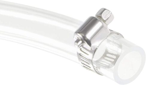 TOP-VIGOR 10mm(3/8") ID 13mm(0.51") OD PVC Clear Vinyl Tubing, 2M(6.56ft) Length Food Grade Flexible Water Pipe, Plastic Tube with Clamps for Transfer Water, Oil, Air, Powders & Fine Granules in Saudi Arabia