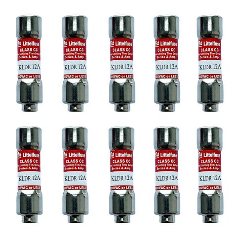 10-Pack New KLDR-12 KLDR-12A 600Vac Time Delay Fuse,KLDR 12A Class CC Cartridge Fuse in Saudi Arabia