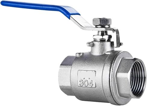1 PC. Female Threaded Stainless Steel SS304 2P Full Port Ball Valve with Vinyl Handle Threaded Valve 2-1/2" Pipe Supply in Kuwait