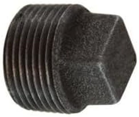 MIDLAND INDUSTRIES 65661 Cored Square Head Plug, 4 in MPT, Iron, Black in Saudi Arabia