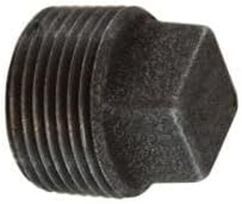MIDLAND INDUSTRIES 65653 Cored Square Head Plug, 1/2 in MPT, Iron, Black in Saudi Arabia