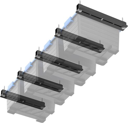 EVERHANGER Ceiling Storage Rack, Heavy Duty Overhead Storage Rack for Garage, Adjustable Ceiling Bin Storage System, 8 Sets for 7 Bins, 16 Inch in Saudi Arabia
