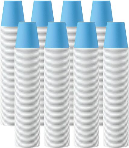 مجموعة أكواب ورقية للاستعمال مرة واحدة من توربو بي، 600 عبوة سعة 5 أونصة - أكواب مياه للمشروبات الباردة للحفلات والمكاتب والمناسبات والوجبات الخفيفة واستخدام غسول الفم in Kuwait