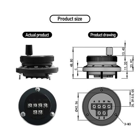 Hand Wheel Pulse Encoder 1pc CNC Pulser Black Handwheel 5V 60mm 80 100PPR Machine Rotary Encoder Electronic 4pins 6pins(ZC61-24E100B) in Saudi Arabia