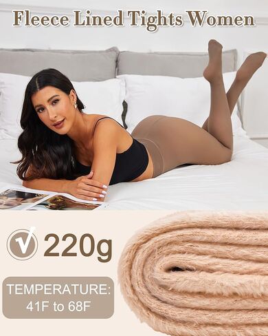 زوجان من الجوارب النسائية المبطنة بالصوف من Justay - جوارب طويلة شفافة ودافئة شفافة وشفافة سوداء سميكة لفصل الشتاء in Kuwait