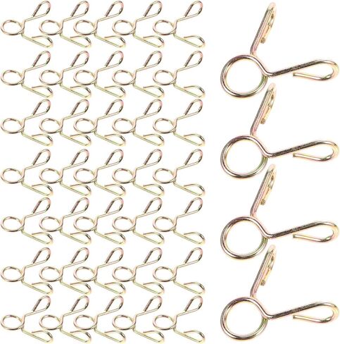 100 قطعة من مشابك خرطوم فولاذية زنبركية صغيرة 5 مم من MAGICLULU لأنابيب المياه وخطوط الوقود في الغسالة، مثبتات خرطوم ذات حلقة واحدة مطلية بالزنك للسباكة واستخدام السيارات in Kuwait