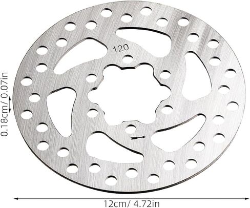 Disc Brake Rotor Replacement Stainless Steel Bike Disc Brake for Electric Scooter Universal Use 2 Pcs 120mm in Saudi Arabia
