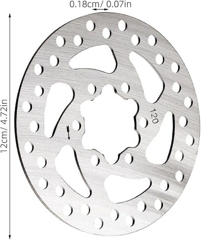 Disc Brake Rotor Replacement Stainless Steel Bike Disc Brake for Electric Scooter Universal Use 2 Pcs 120mm in Saudi Arabia