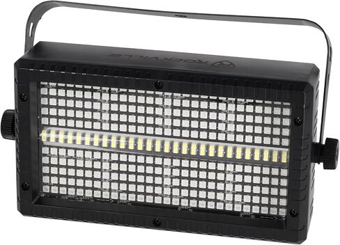 Rockville STAGE PANEL 336 ضوء تأثير بصري، مجموعة غسيل + مصفوفة، 50 واط، تأثيرات ستروب، 30 قناة تحكم DMX، 10 برامج تلقائية وصوتية مثالية لأكشاك DJ والنوادي والحفلات وإضاءة المسرح in Kuwait