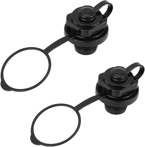 2 PCS Inflatable Boat Air Valves - Spiral Air Plugs for Quick Inflation & Deflation - Universal Replacement for Kayak, Airbeds, Rafts, and Pool Boats Black in Saudi Arabia