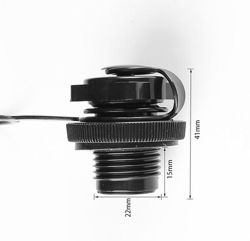 2 PCS Inflatable Boat Air Valves - Spiral Air Plugs for Quick Inflation & Deflation - Universal Replacement for Kayak, Airbeds, Rafts, and Pool Boats Black in Saudi Arabia