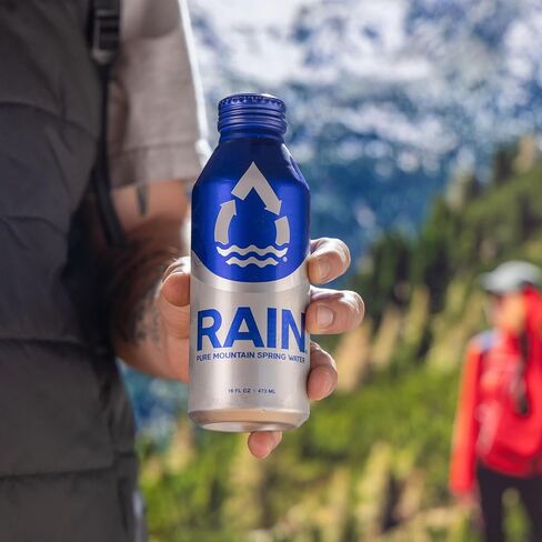 RAIN, Spring Water, 16 Oz, 24 Pack, Bottled At The Source, Recyclable Eco Friendly Aluminum in Saudi Arabia