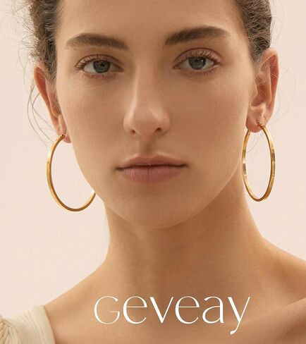 S925 Sterling Silver Post Hoop Earrings for Women Large Lightweight Silver Hoop Earrings 3mm Wide Thin Big Hoop Earrings for Women 30/40/50/60mm in Saudi Arabia