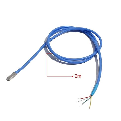 Patch Type DS18B20 Temperature Sensor Encapsulated Silicone Wire 20mm*7.5mm*3.5mm Copper Nickel-plated Probe(WHITE) in Saudi Arabia